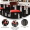 Flash Furniture Red Vinyl Barstool with Walnut Wood Back, 2PK 2-XU-DG6V6RDV-WAL-GG - alternate 7